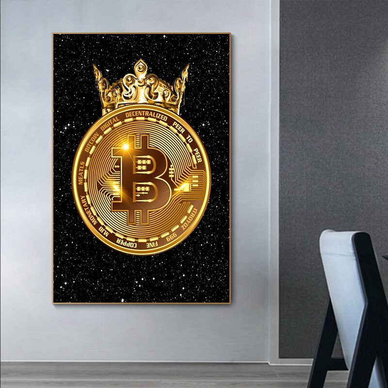 CORX Designs - Sparkling Golden Crown Bitcoin Canvas Art - Review