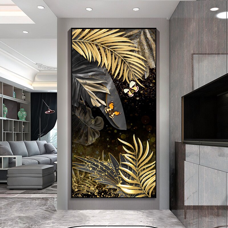 CORX Designs - Black Gold Leaf Butterfly Canvas Art - Review