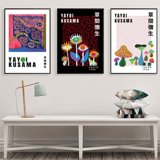 CORX Designs - Yayoi Kusama Mushroom Canvas Art - Review