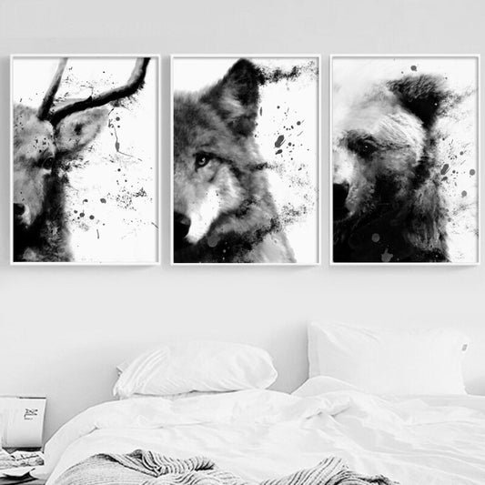 CORX Designs - Black and White Fading Animal Canvas Art - Review