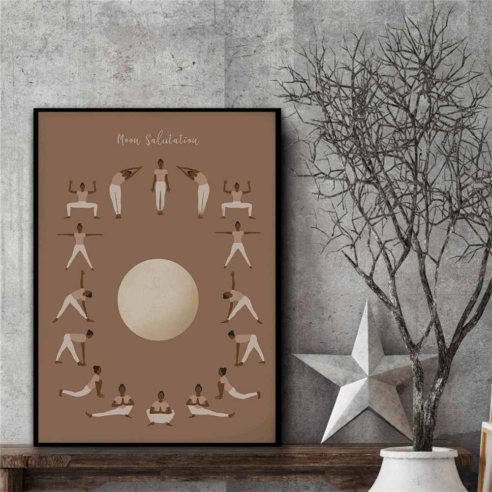 CORX Designs - Yoga Sun and Moon Salutation Canvas Art - Review