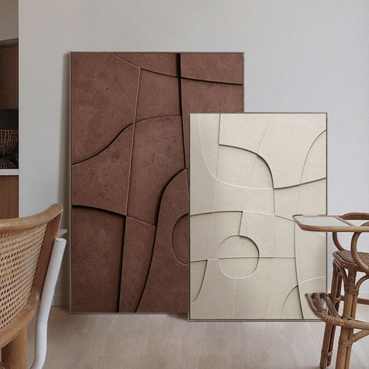 CORX Designs - Abstract Beige Brown Geometry Canvas Art - Review