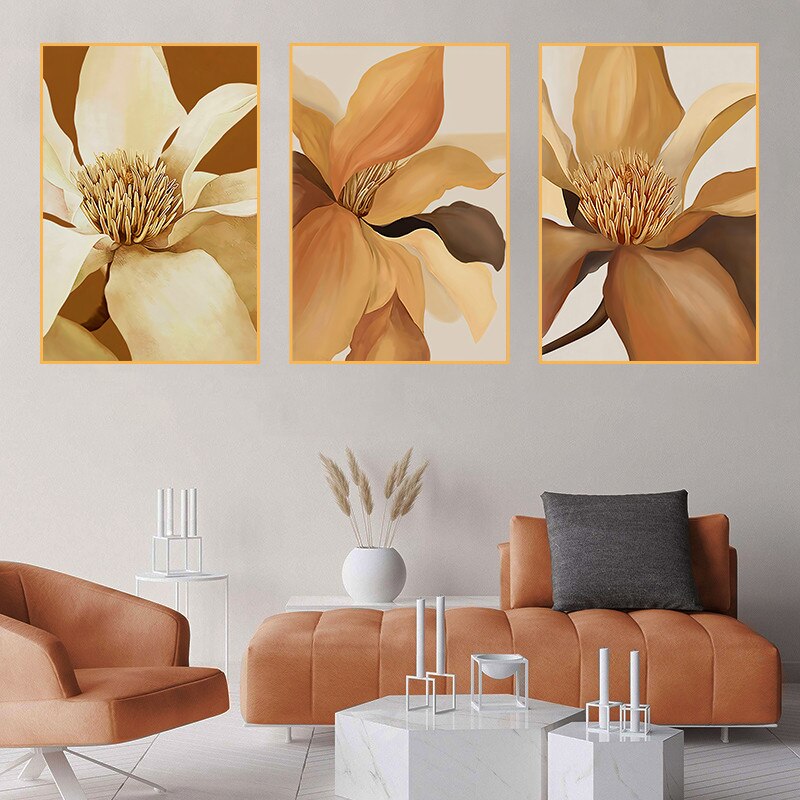 CORX Designs - Beige Orange Peony Flower Canvas Art - Review