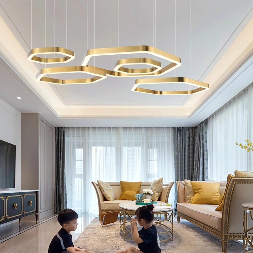 CORX Designs - Luxury Golden Hexagon Hanging Lights - Review