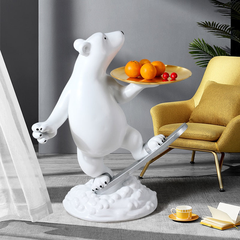 CORX Designs - Polar Bear Snow Board Large Floor Statue with Tray - Review