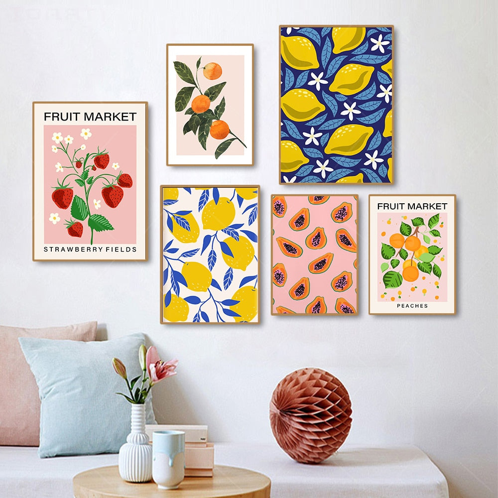 CORX Designs - Fruit Lemon Orange Papaya Canvas Art - Review