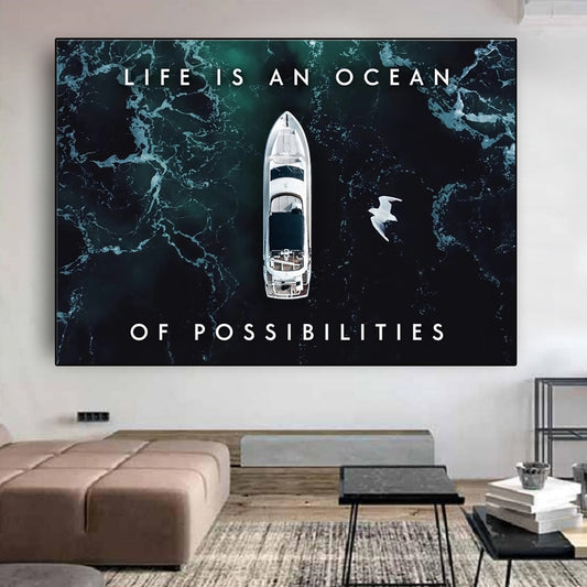 CORX Designs - Life is an Ocean of Possibilities Motivational Canvas Art - Review