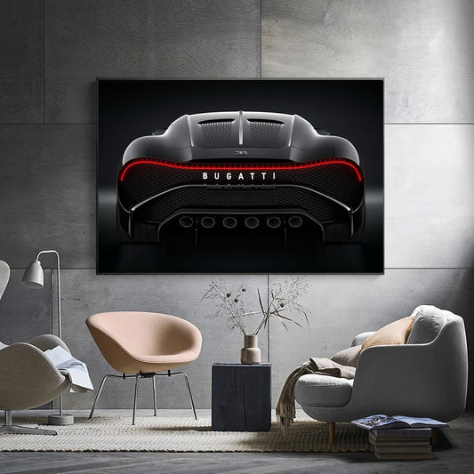 CORX Designs - Black Bugatti La Voiture Noire Sports Car Canvas Art - Review