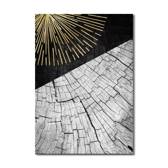 CORX Designs - Abstract Wood Black Gold Texture Canvas Art - Review