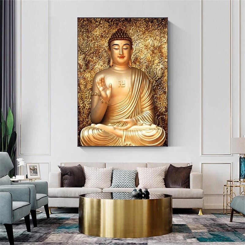 CORX Designs - Luxurious Golden Buddha Statue Canvas Art - Review