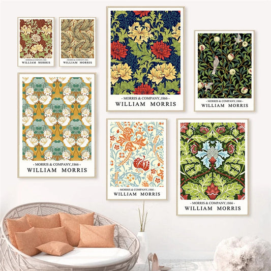 CORX Designs - William Morris Plant Leaf Bird Botanical Wall Art Canvas - Review