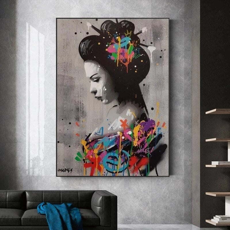 CORX Designs - Graffiti Japanese Woman Canvas Art - Review