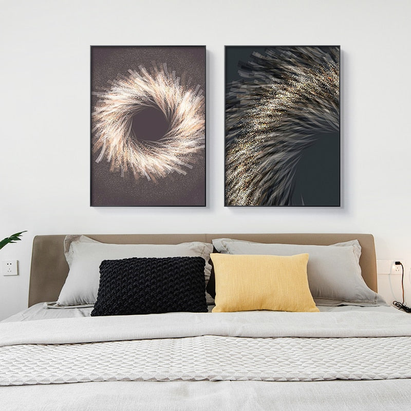 CORX Designs - Abstract Gold Sparkle Canvas Art - Review