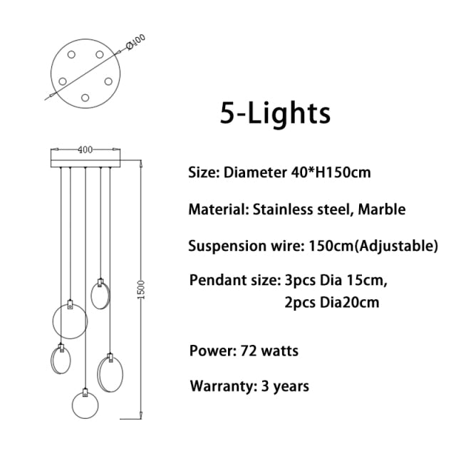 CORX Designs - Marble Crystal Staircase Chandelier - Review