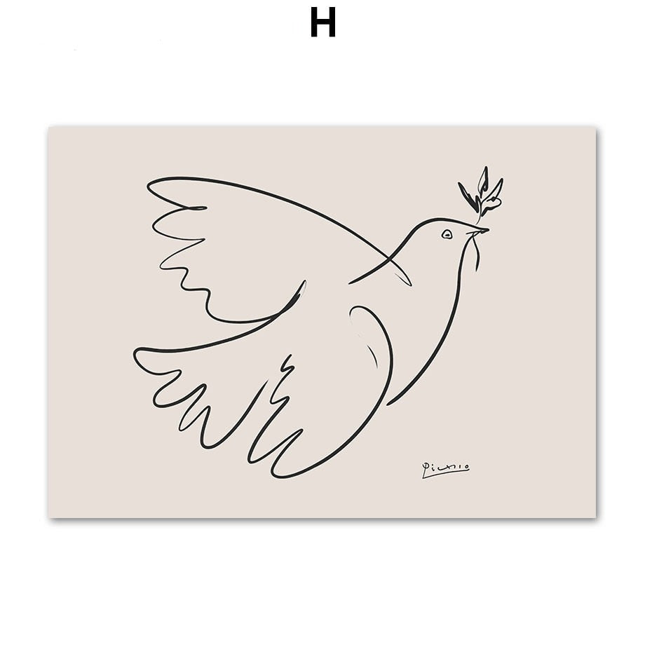 CORX Designs - Abstract Matisse Picasso Face Pigeon Leaf Canvas Art - Review