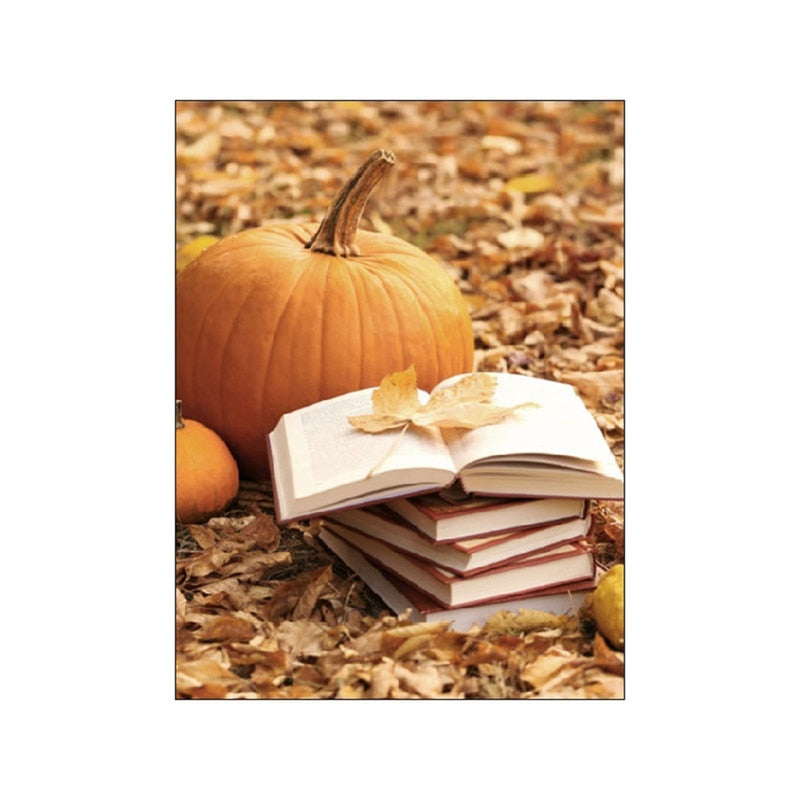 CORX Designs - Autumn Forest Pumpkin Maple Leaves Canvas Art - Review