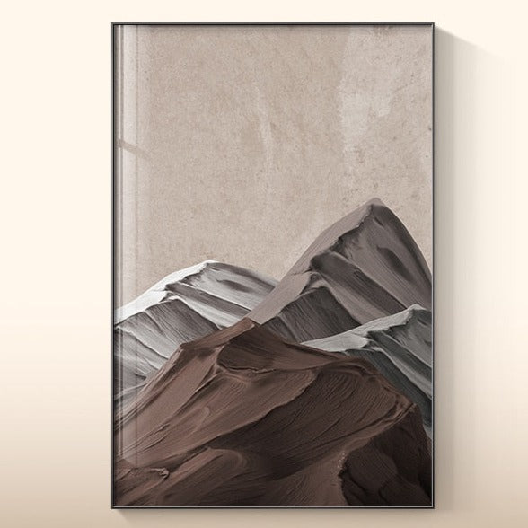 CORX Designs - Abstract Brown Gray Mountains Canvas Art - Review