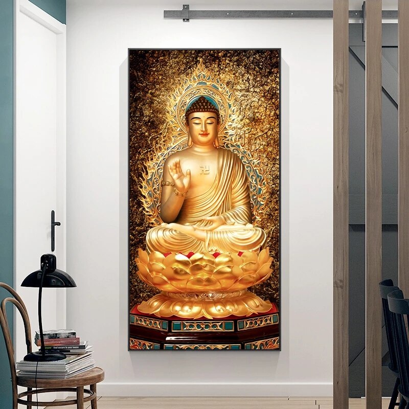 CORX Designs - Golden Buddha Lotus Canvas Art - Review