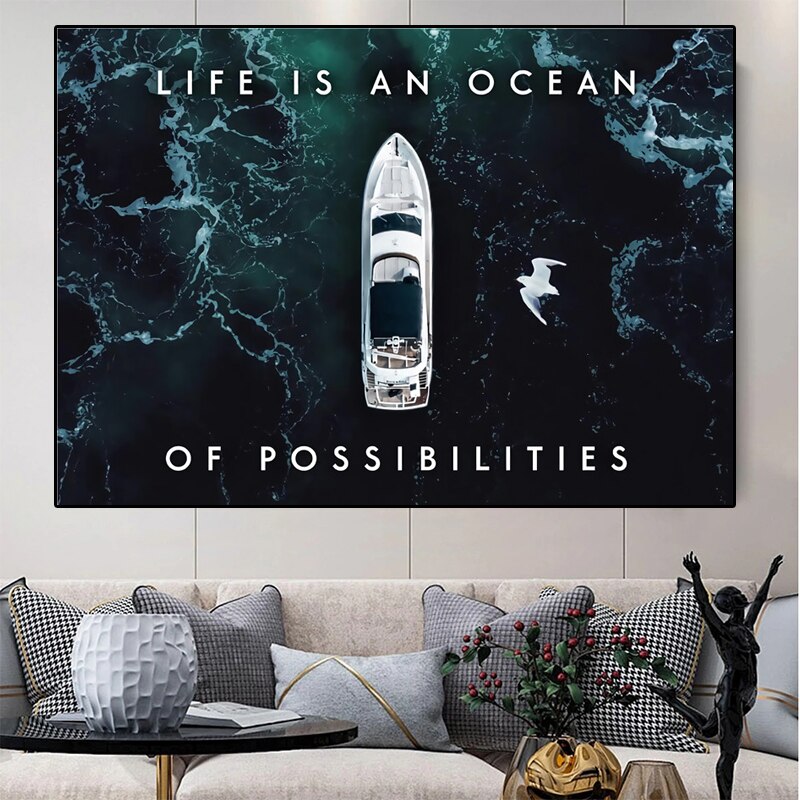 CORX Designs - Life is an Ocean of Possibilities Motivational Canvas Art - Review