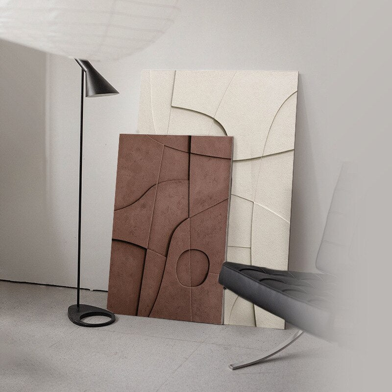 CORX Designs - Abstract Beige Brown Geometry Canvas Art - Review