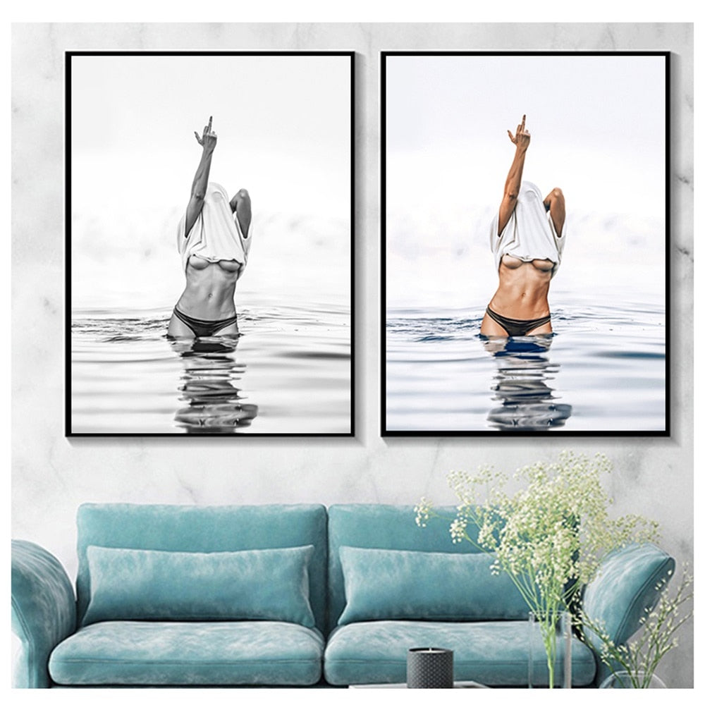 CORX Designs - Black and White Sexy Woman Canvas Art - Review