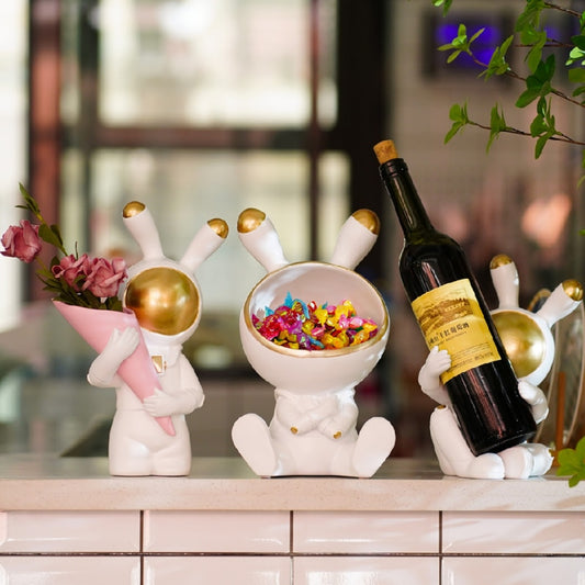 CORX Designs - Astronaut Space Rabbit Wine Holder Storage Statue - Review