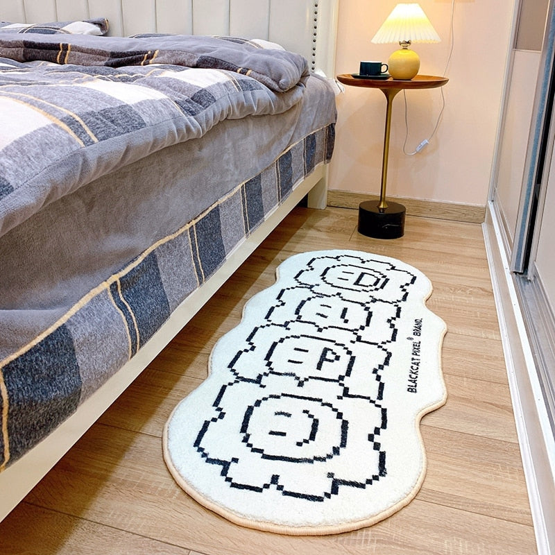 CORX Designs - Black & White Smiley Sunflower Rug - Review