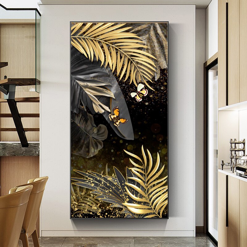 CORX Designs - Black Gold Leaf Butterfly Canvas Art - Review