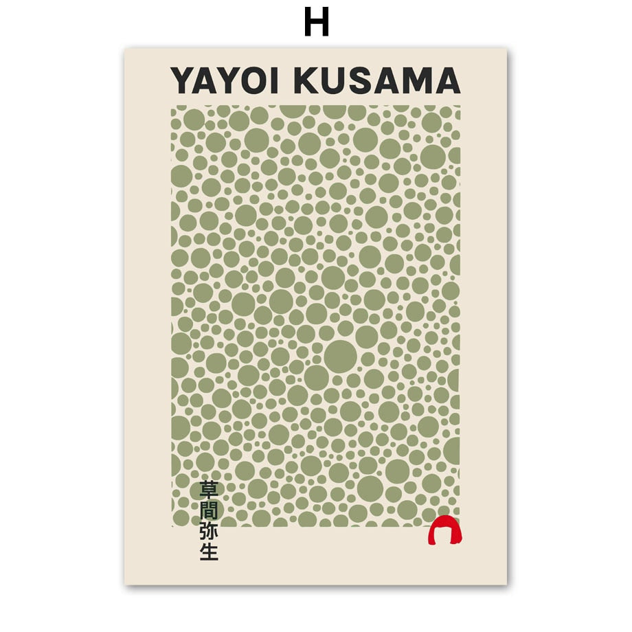 CORX Designs - Pumpkin Shell Conch Flowers Yayoi Kusama Green Canvas Art - Review