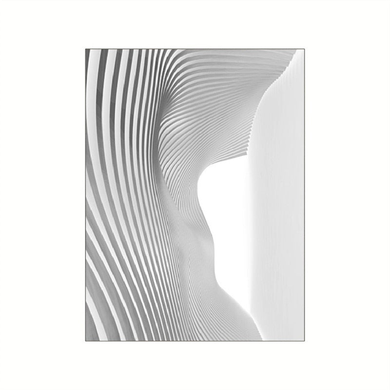 CORX Designs - Black White Abstract Wave Building Canvas Art - Review