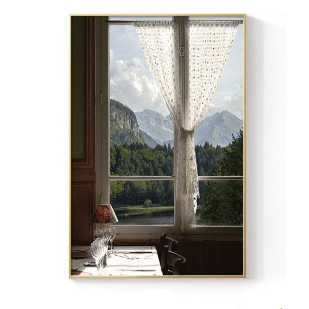 CORX Designs - French Style Window Landscape Canvas Art - Review