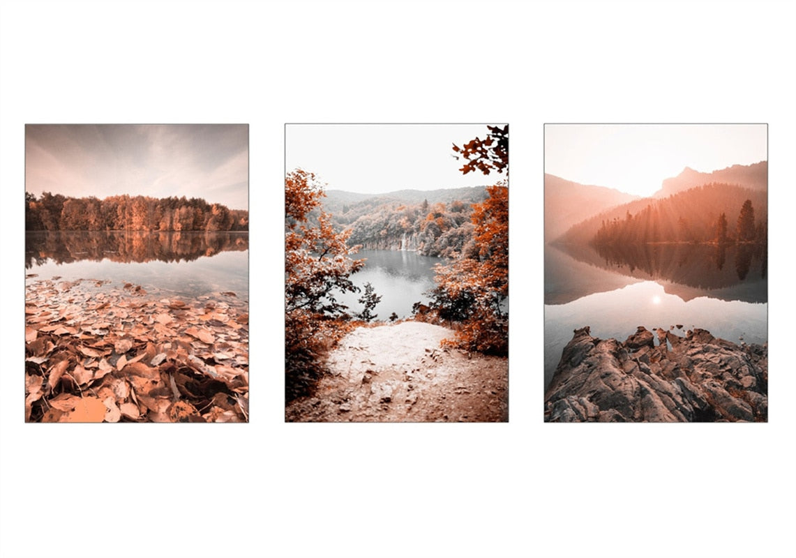 CORX Designs - Autumn Forest Lake Canvas Art - Review