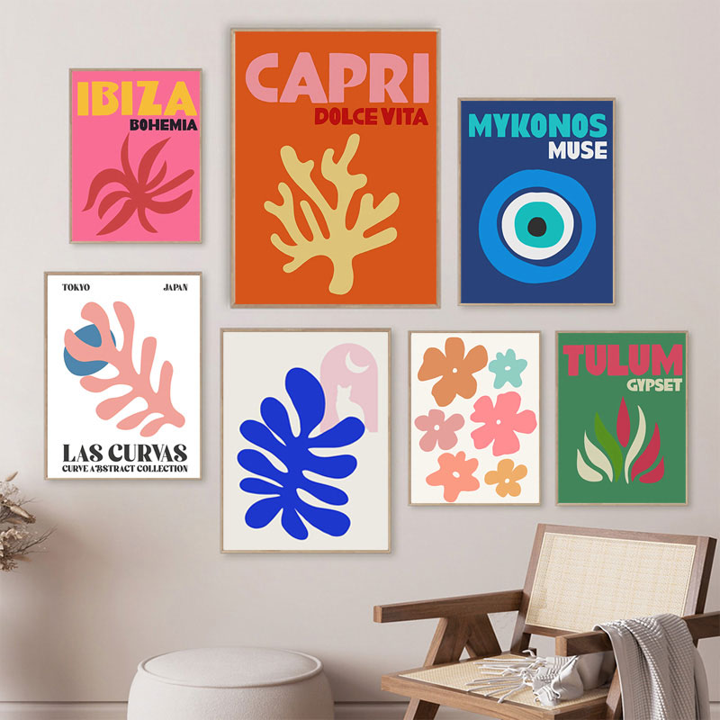 CORX Designs - Ibiza Mykonos Muse Eye Tulum Coral Flower Canvas Art - Review