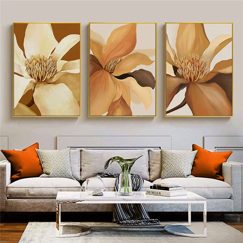 CORX Designs - Beige Orange Peony Flower Canvas Art - Review
