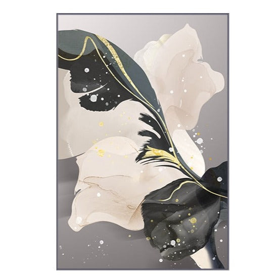 CORX Designs - Abstract Beige Brown Gray Feather Flowers Canvas Art - Review