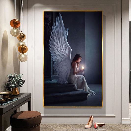 CORX Designs - Girl With Wings and Candle Canvas Art - Review