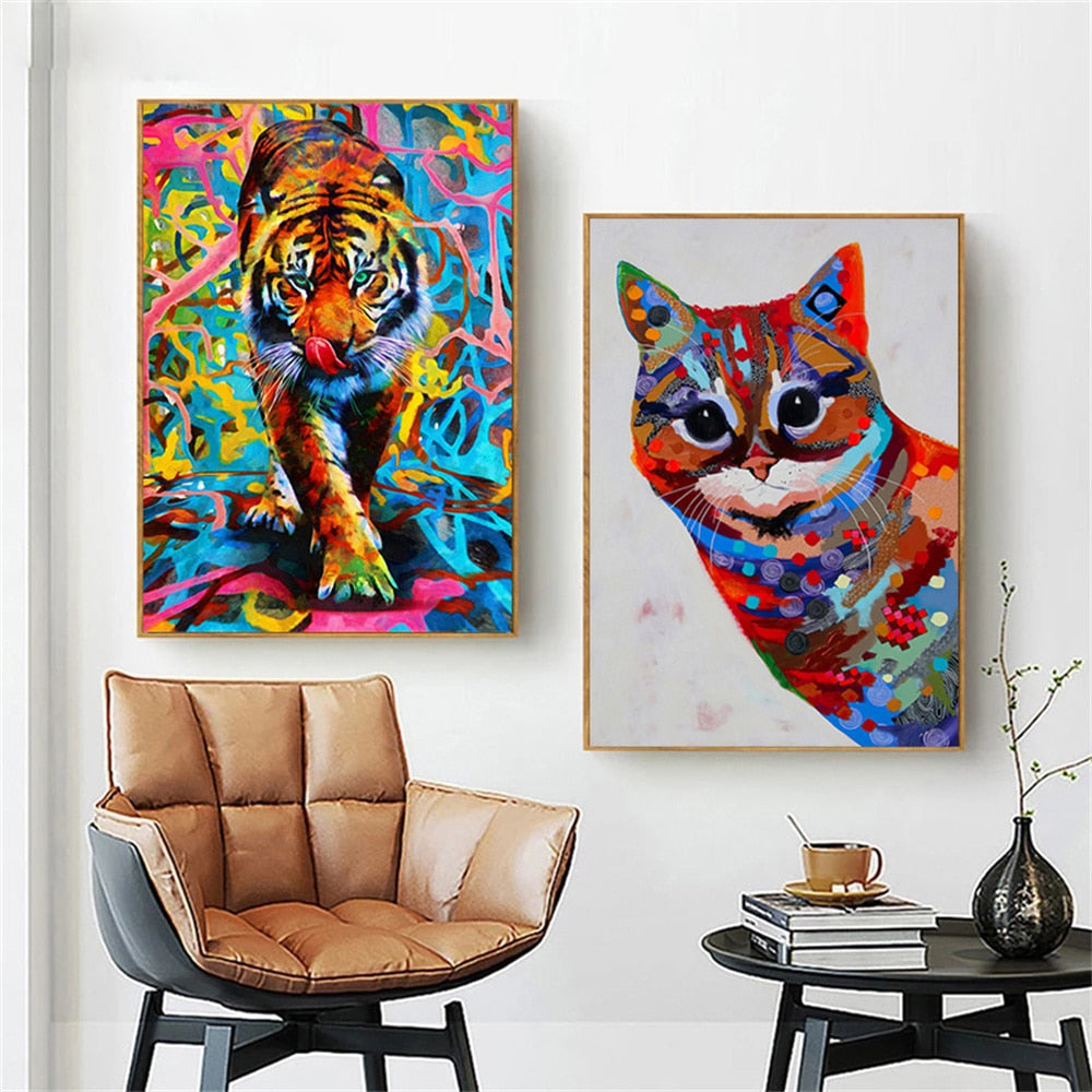 CORX Designs - Colorful Tiger Graffiti Canvas Art - Review