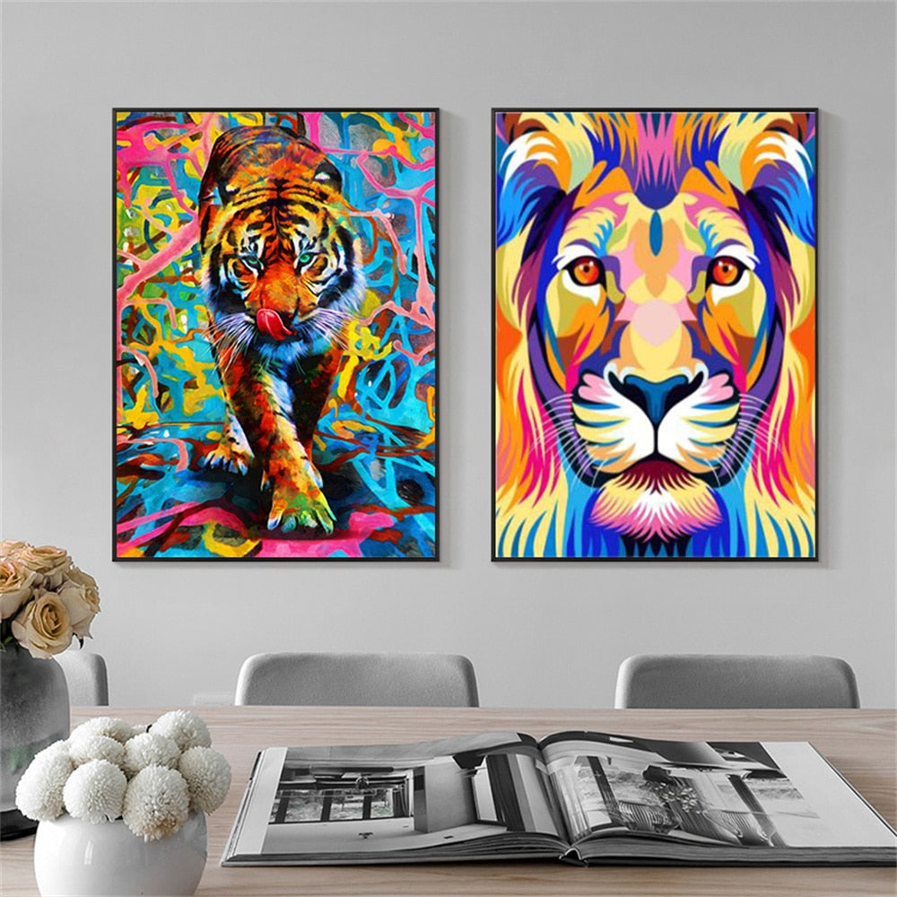 CORX Designs - Colorful Tiger Graffiti Canvas Art - Review