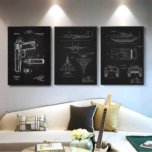 CORX Designs - Aircraft Assembly Blueprint Canvas Art - Review
