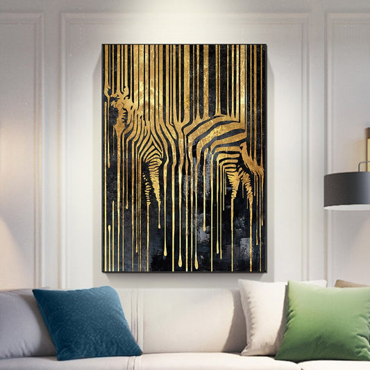 CORX Designs - Zebra Golden Line Canvas Art - Review