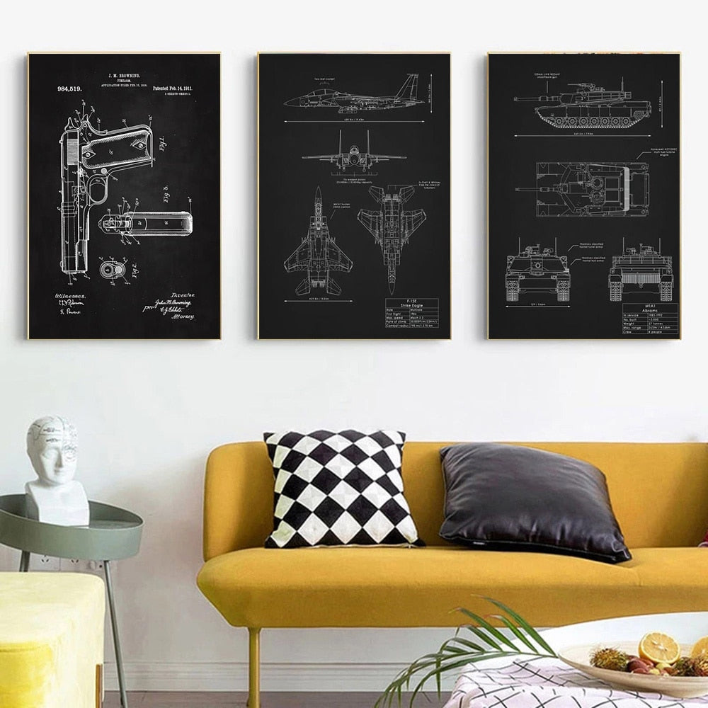 CORX Designs - Aircraft Assembly Blueprint Canvas Art - Review