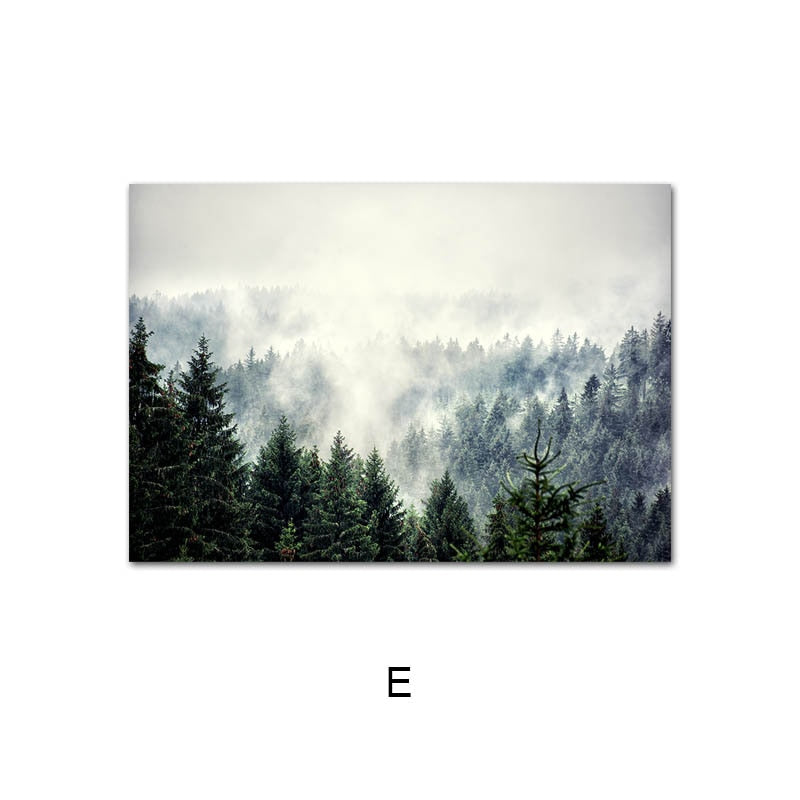 CORX Designs - Nature Snow Fog Forest Deer Canvas Art - Review
