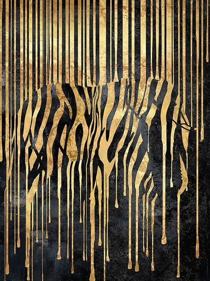 CORX Designs - Zebra Golden Line Canvas Art - Review