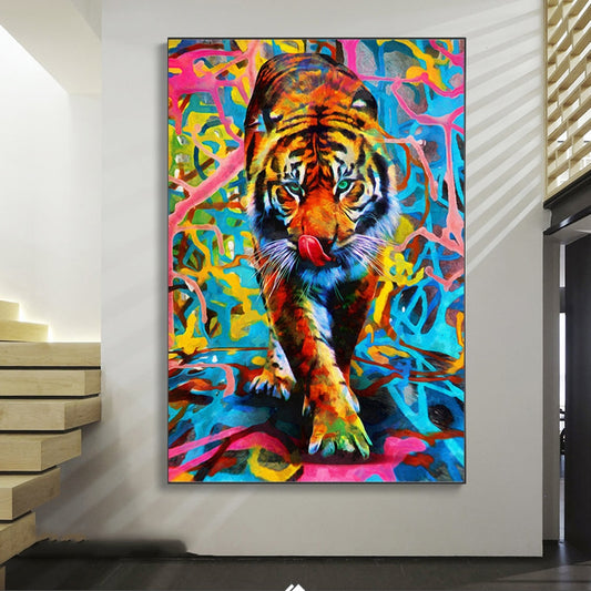 CORX Designs - Colorful Tiger Graffiti Canvas Art - Review