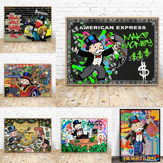 CORX Designs - Graffiti Monopoly Millionaire Money Wall Art Canvas - Review