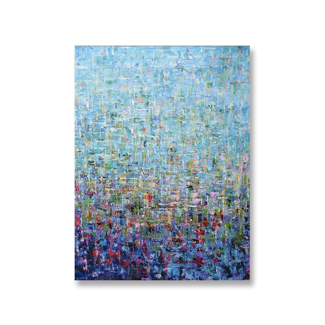 CORX Designs - Blue Colorful Abstract Painting Canvas Art - Review