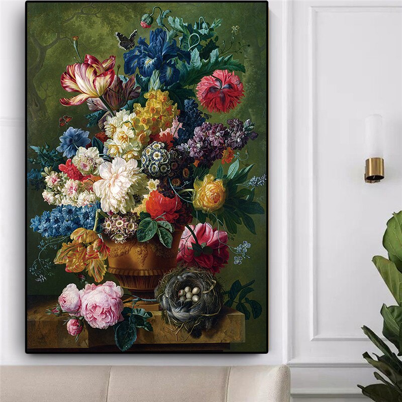 CORX Designs - Classic Roses Flowers Oil Painting Wall Art Canvas - Review