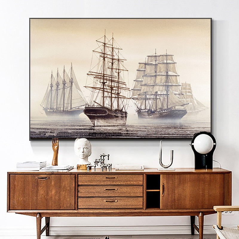 CORX Designs - Vintage Ship Oil Painting Canvas Art - Review