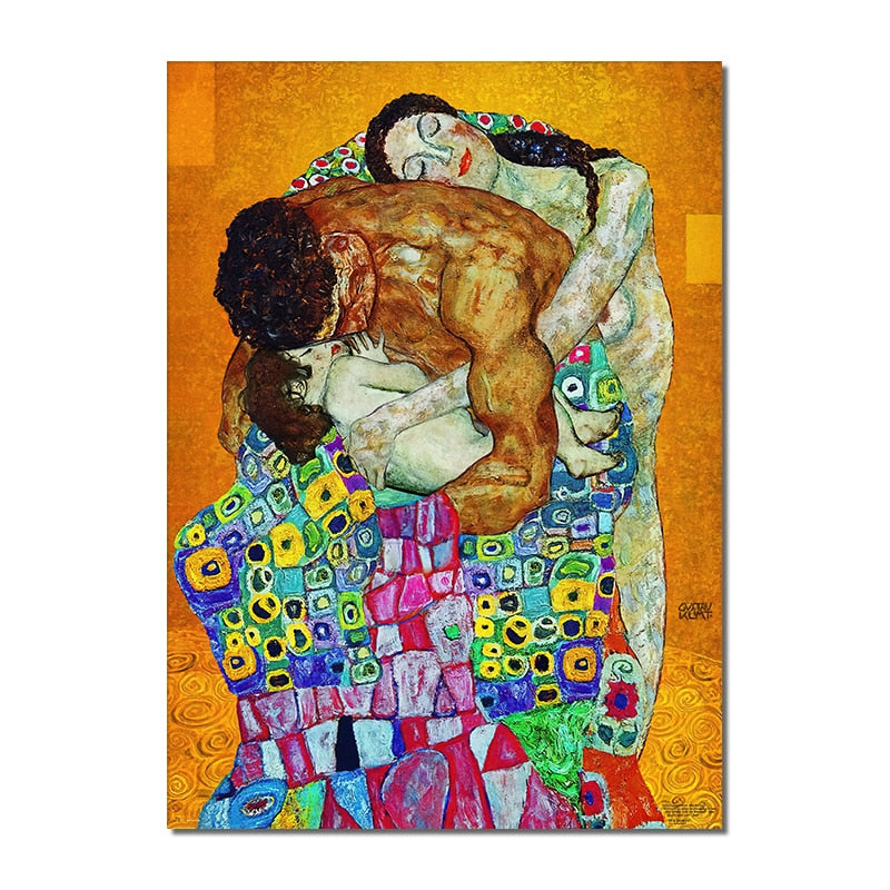 CORX Designs - Abstract Classic Gustav Klimt Family Painting Canvas Art - Review