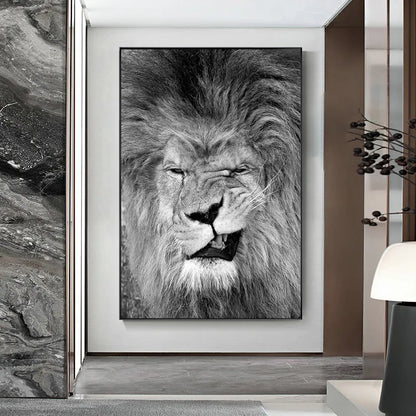 CORX Designs - Black And White Funny lion Wall Art Canvas - Review